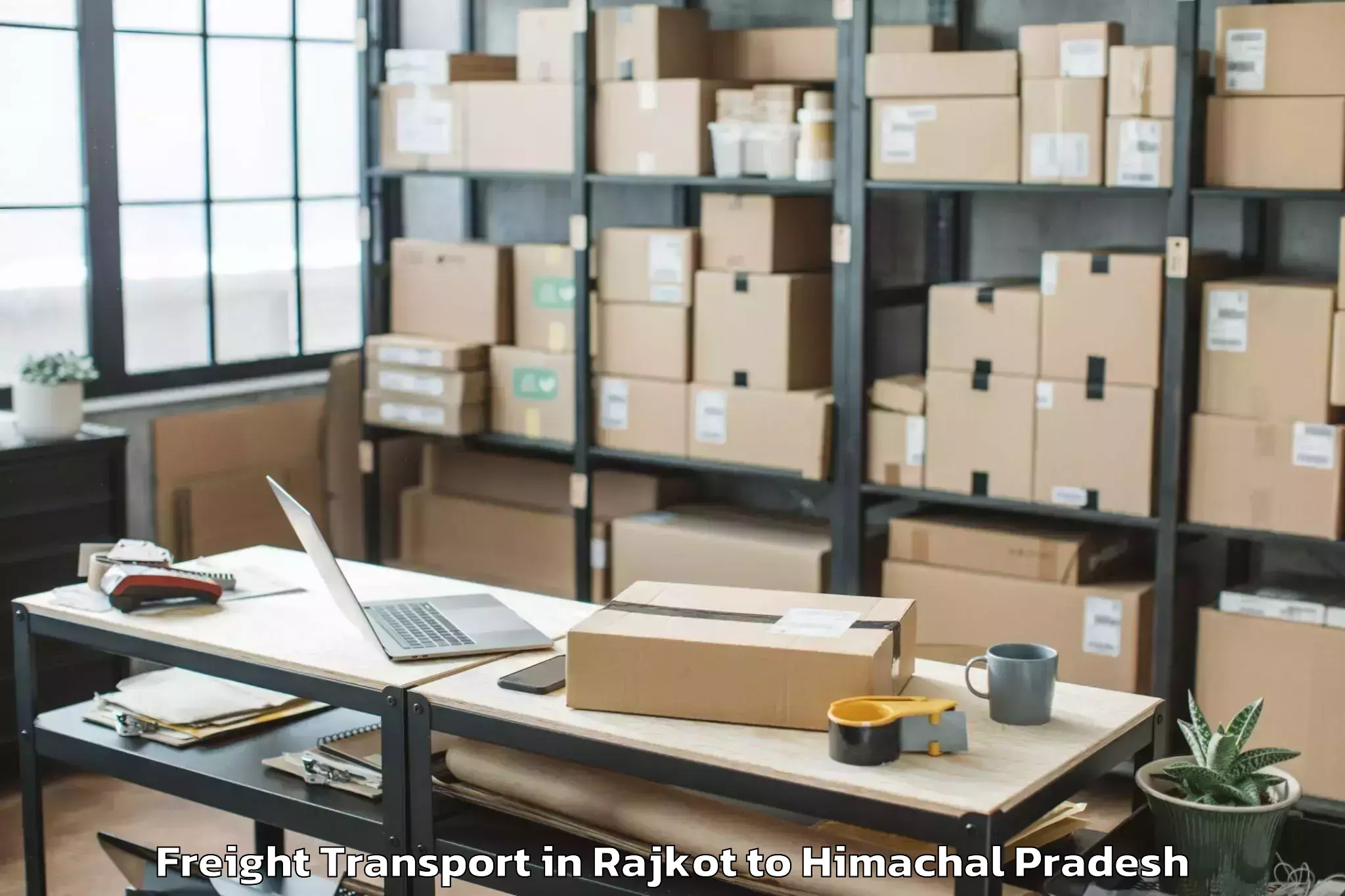 Top Rajkot to Kyelang Freight Transport Available